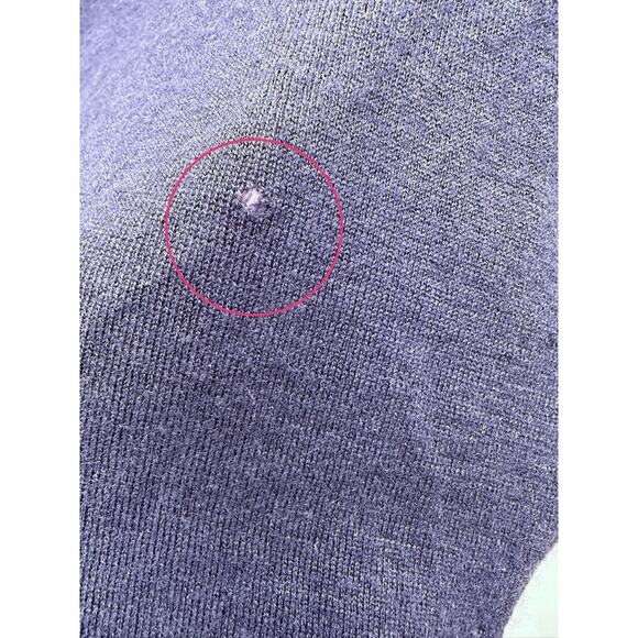 Theory Cashmere Henley Cashmere Sweater Sz S Slim Fit Navy Blue Minimalist READ - Picture 14 of 15